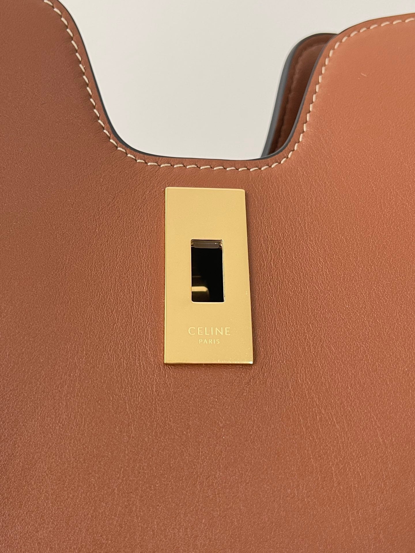 CABAS 16 37CM ​​CUIR DE VEAU TAN