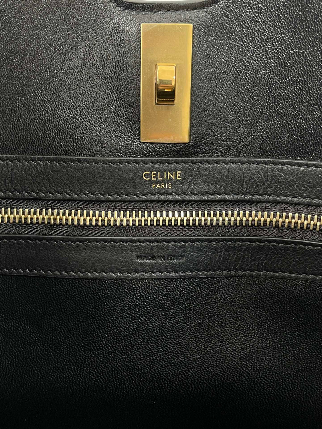 CABAS 16 37CM ​​CUIR DE VEAU NOIR
