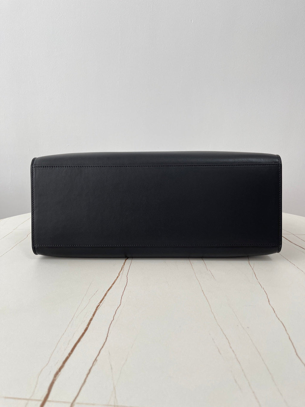 CABAS 16 37CM ​​CUIR DE VEAU NOIR