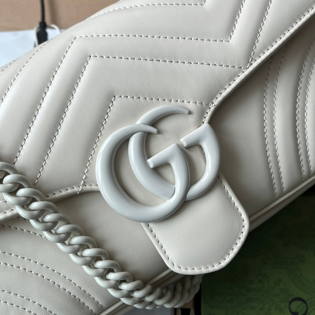 GG MARMONT 26CM TOUT EN CUIR DE VEAU BLANC