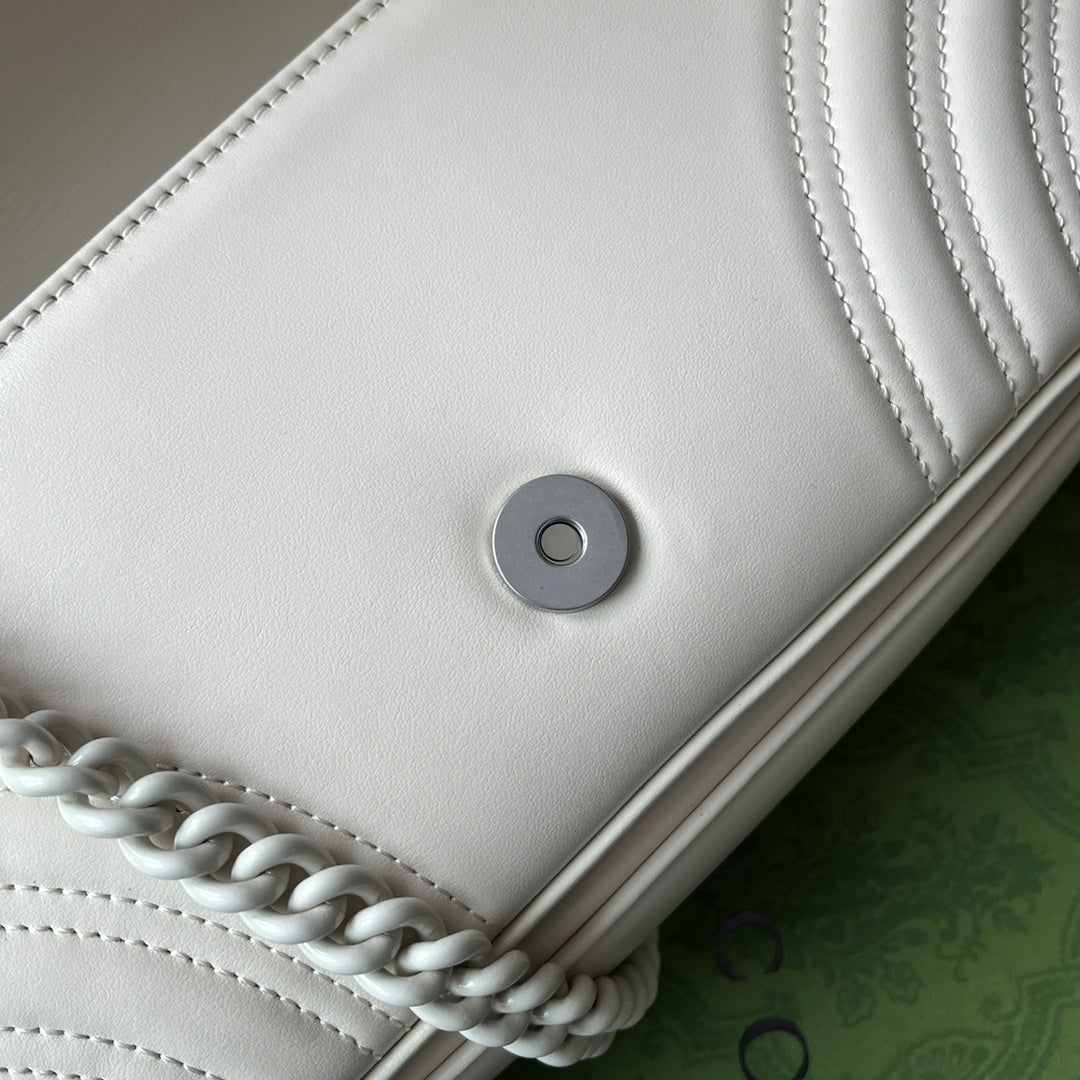 GG MARMONT 26CM TOUT EN CUIR DE VEAU BLANC