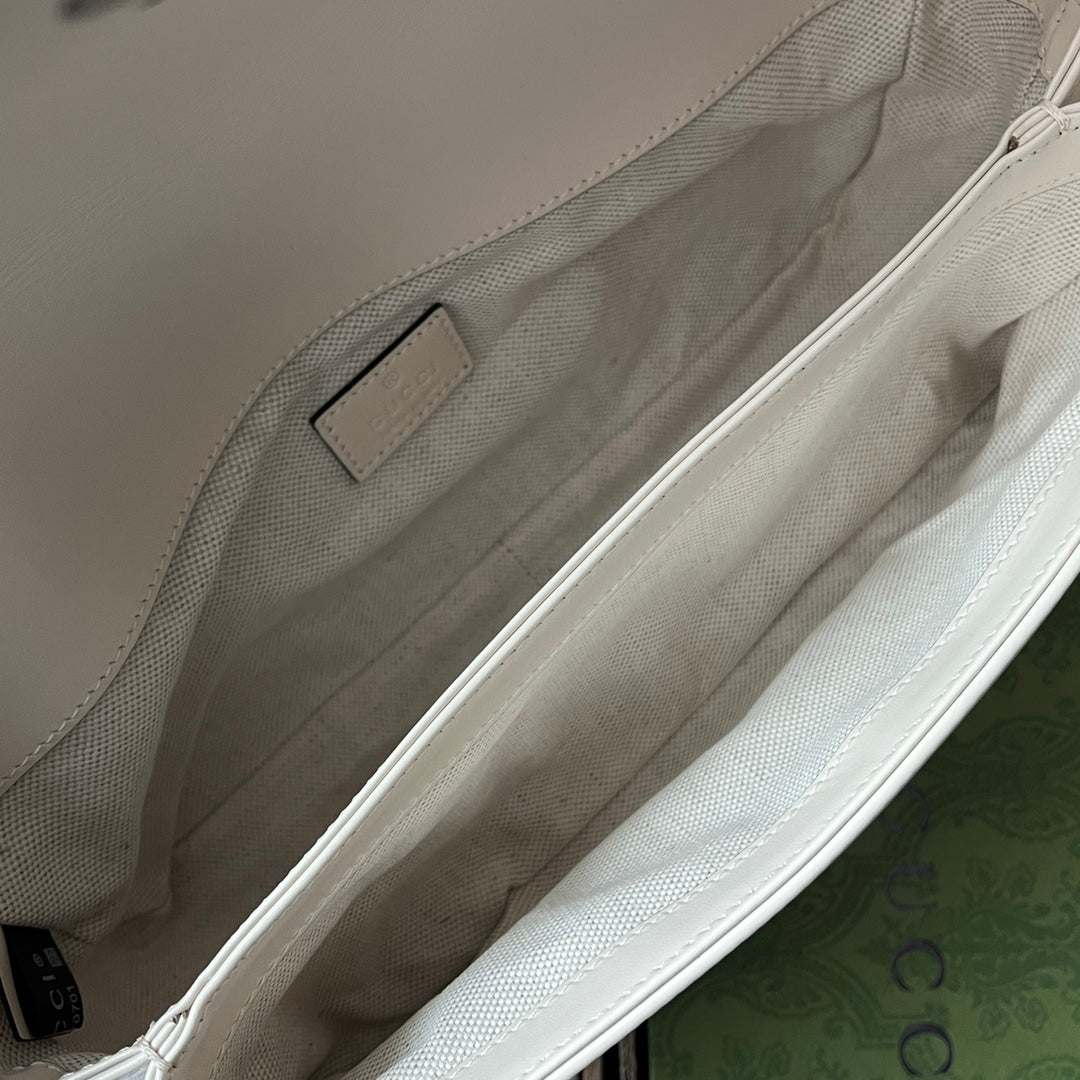 GG MARMONT 26CM TOUT EN CUIR DE VEAU BLANC