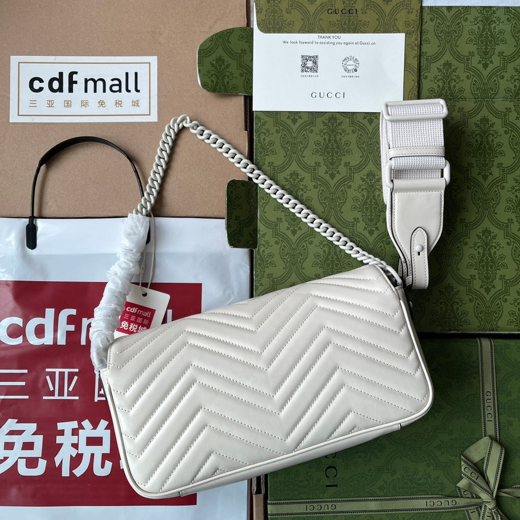 GG MARMONT 26CM TOUT EN CUIR DE VEAU BLANC