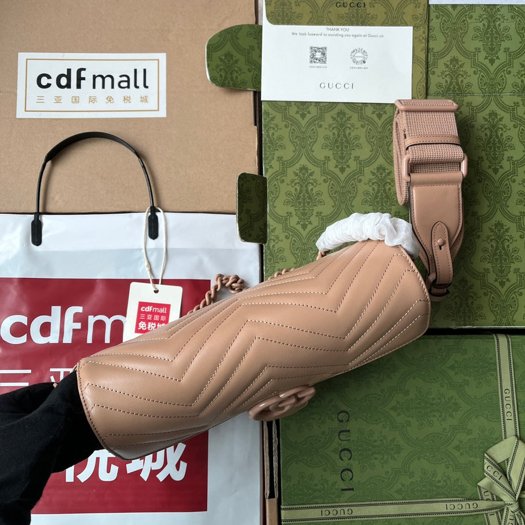 GG MARMONT 26CM TOUT CUIR DE VEAU BEIGE