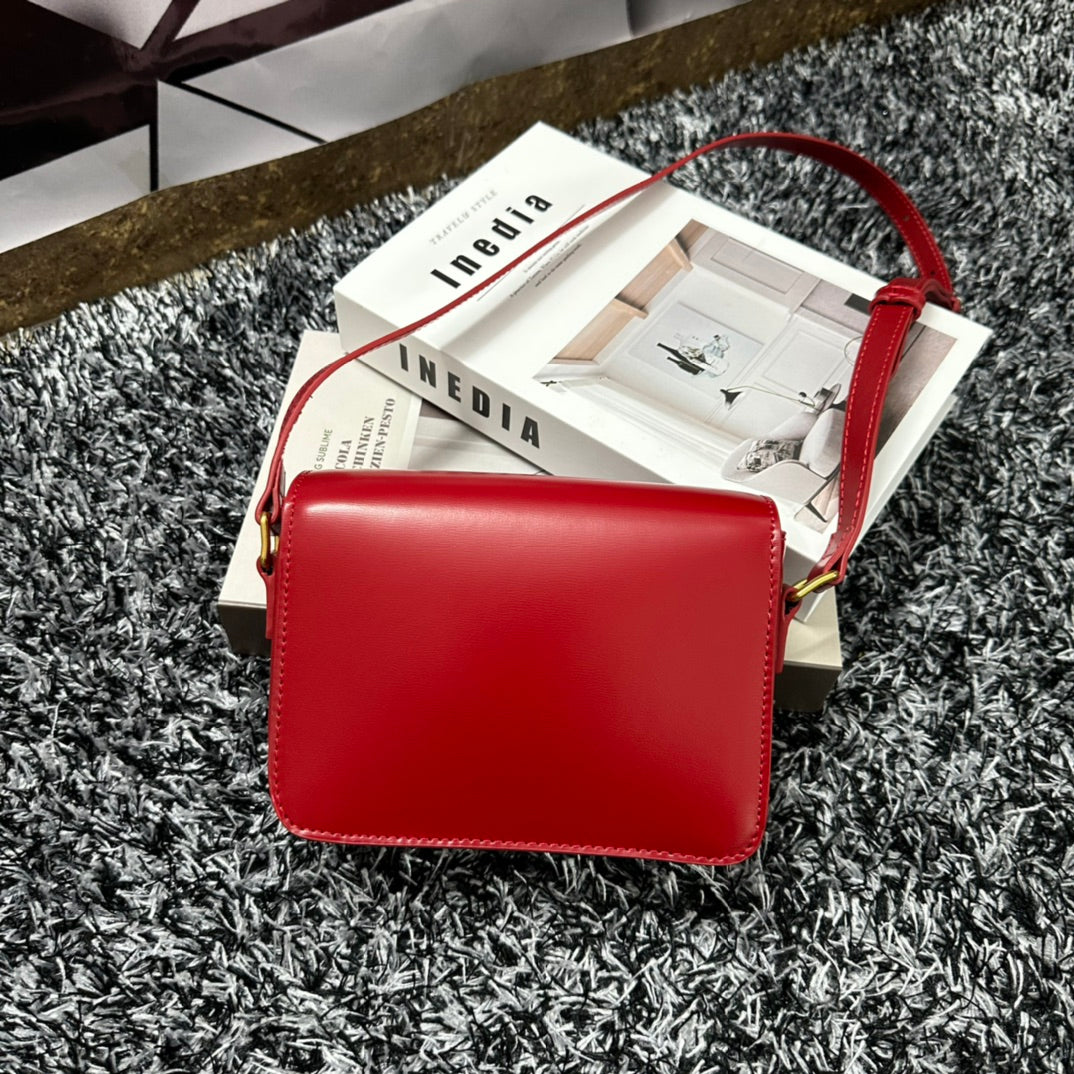 TRIPHOME TEEN 18 CUIR DE VACHE ROUGE CERISE