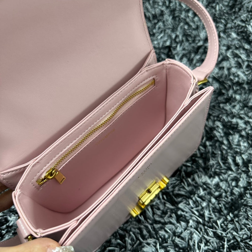 TRIPHOME TEEN 18 ROSE PASTEL CUIR DE VACHE