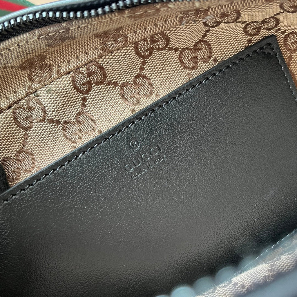 SAC À BANDOULIÈRE 23 EN CUIR DE VEAU NOIR