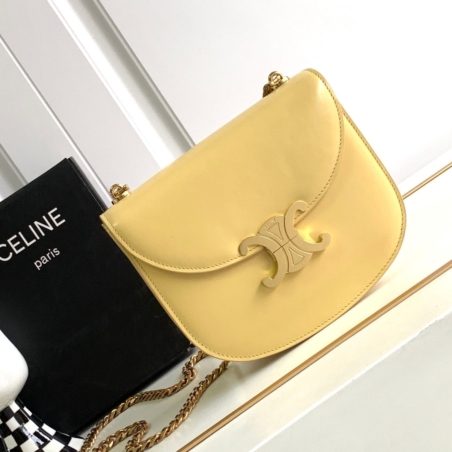 TEEN BESACE TRIOMPHE 18,5 CUIR DE VEAU LIME