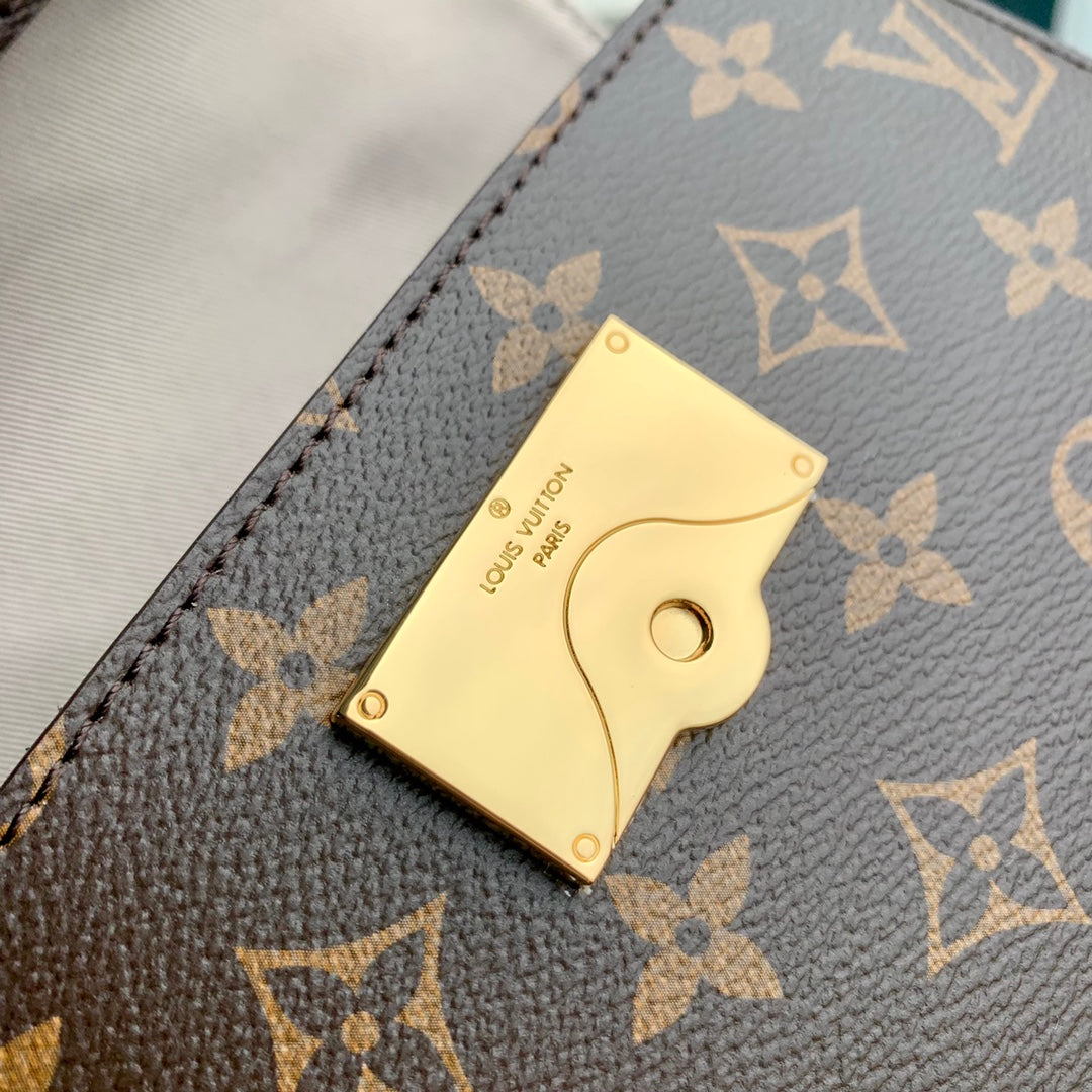 CLUNY MINI 20 EN TOILE MONOGRAMME MARRON