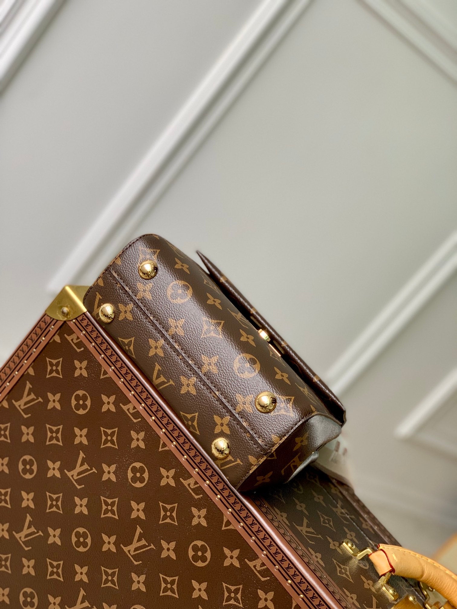 CLUNY MINI 20 EN TOILE MONOGRAMME MARRON