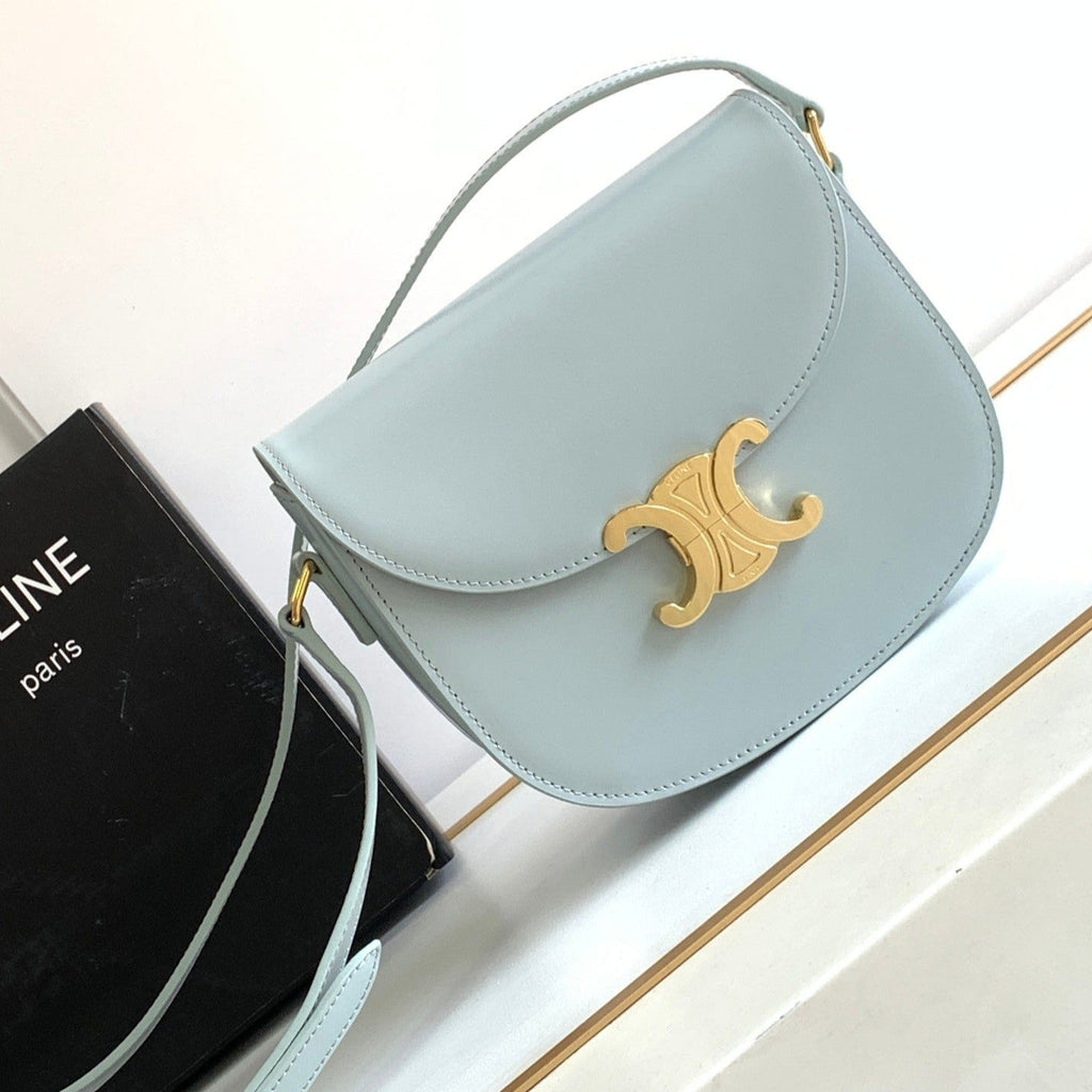 TEEN BESACE TRIOMPHE 18.5 CUIR DE VEAU BLEU NUAGE