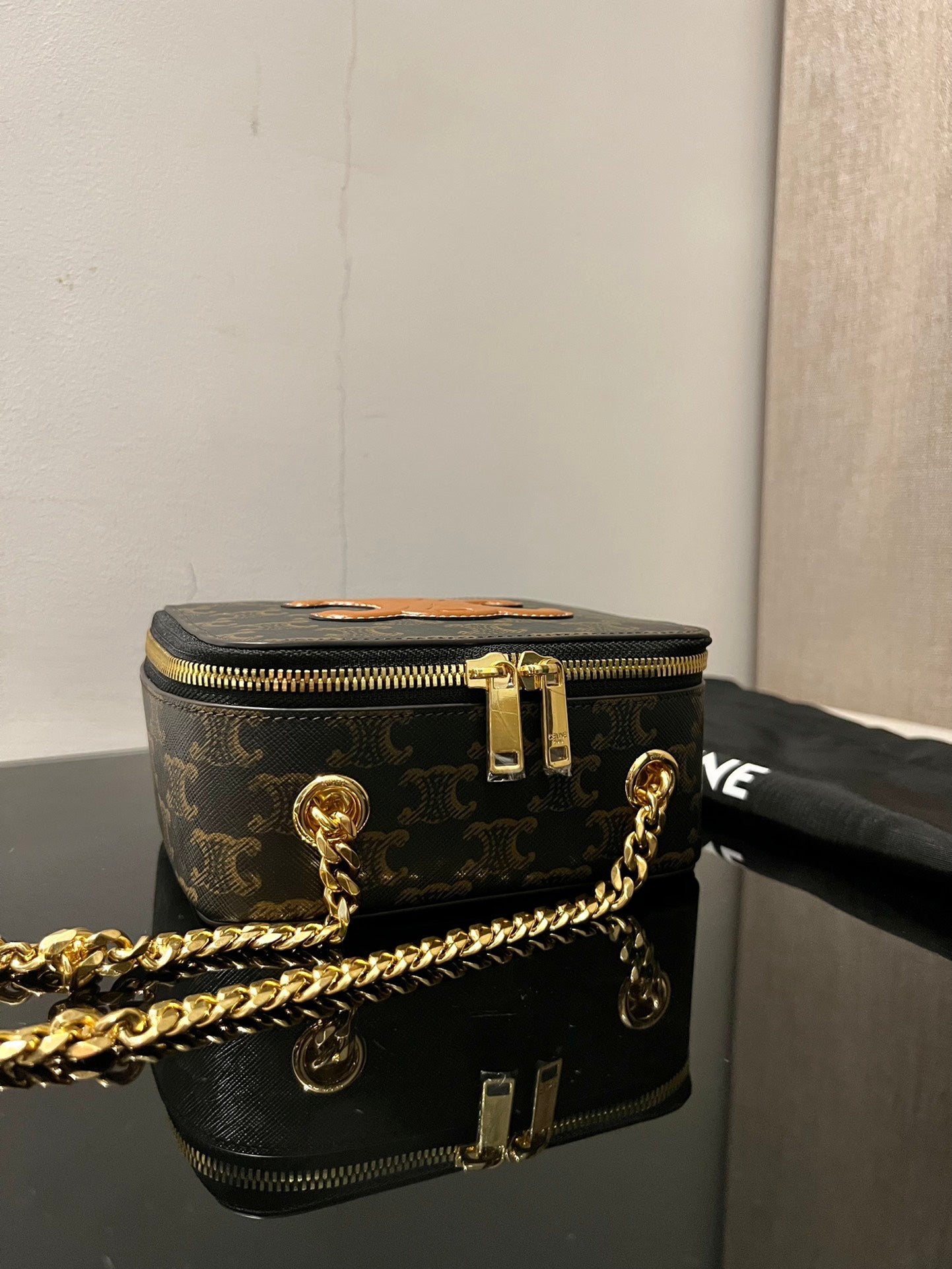 COFFRET TRIPHOME 16 EN CUIR DE VEAU IMPRIMÉ