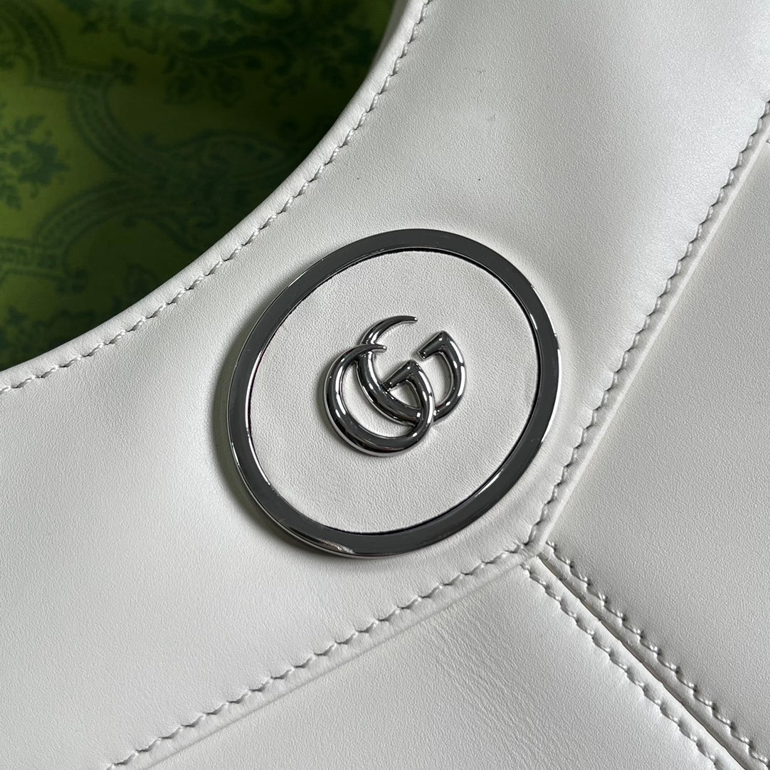SAC CABAS GG PETIT 28 EN CUIR DE VEAU BLANC