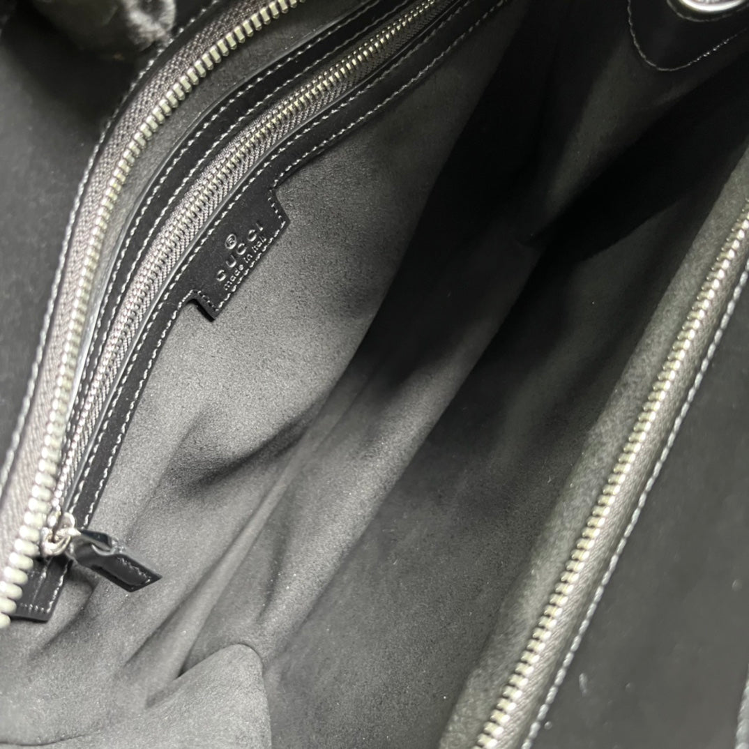 SAC CABAS GG PETIT 28 EN CUIR DE VEAU NOIR