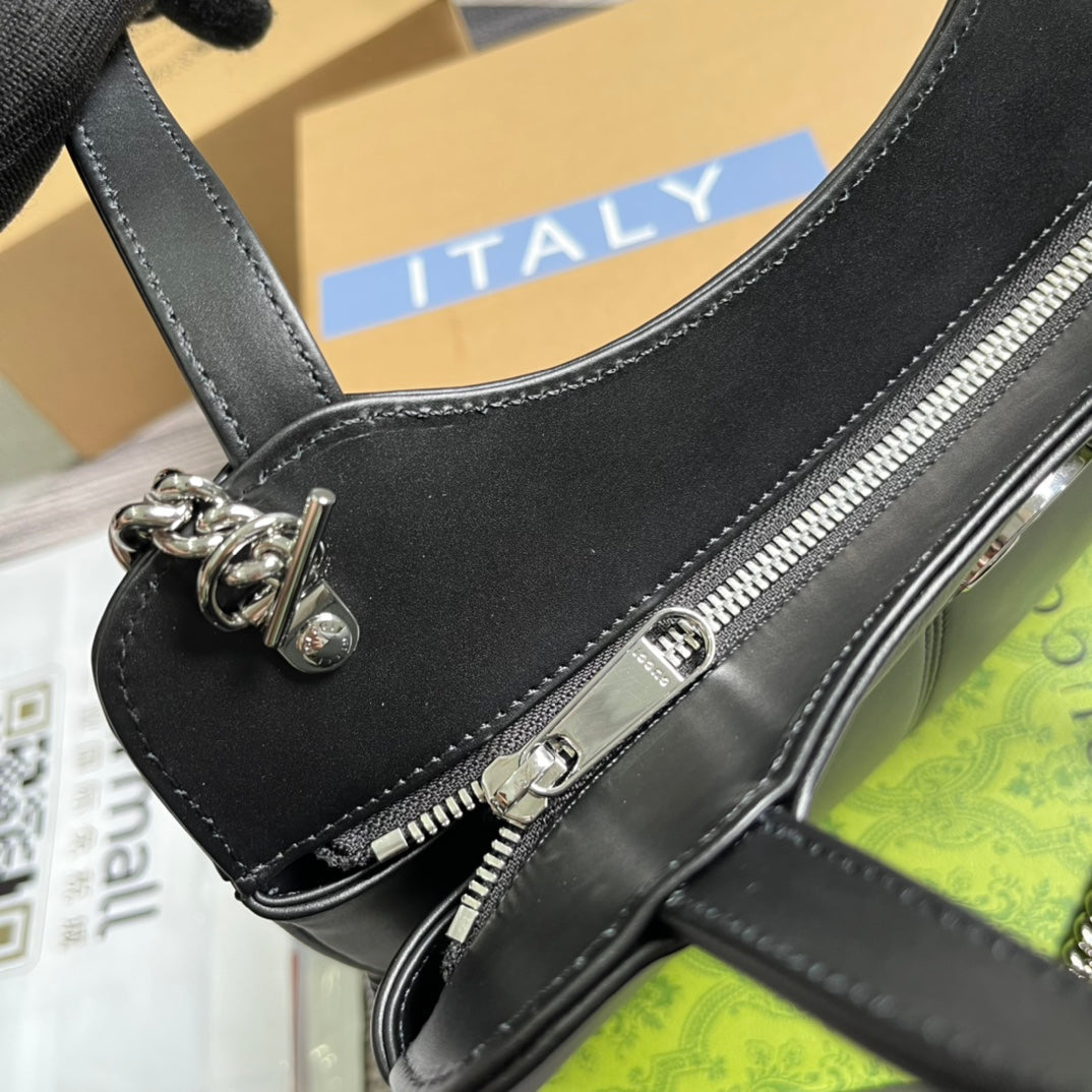 SAC CABAS GG PETIT 28 EN CUIR DE VEAU NOIR