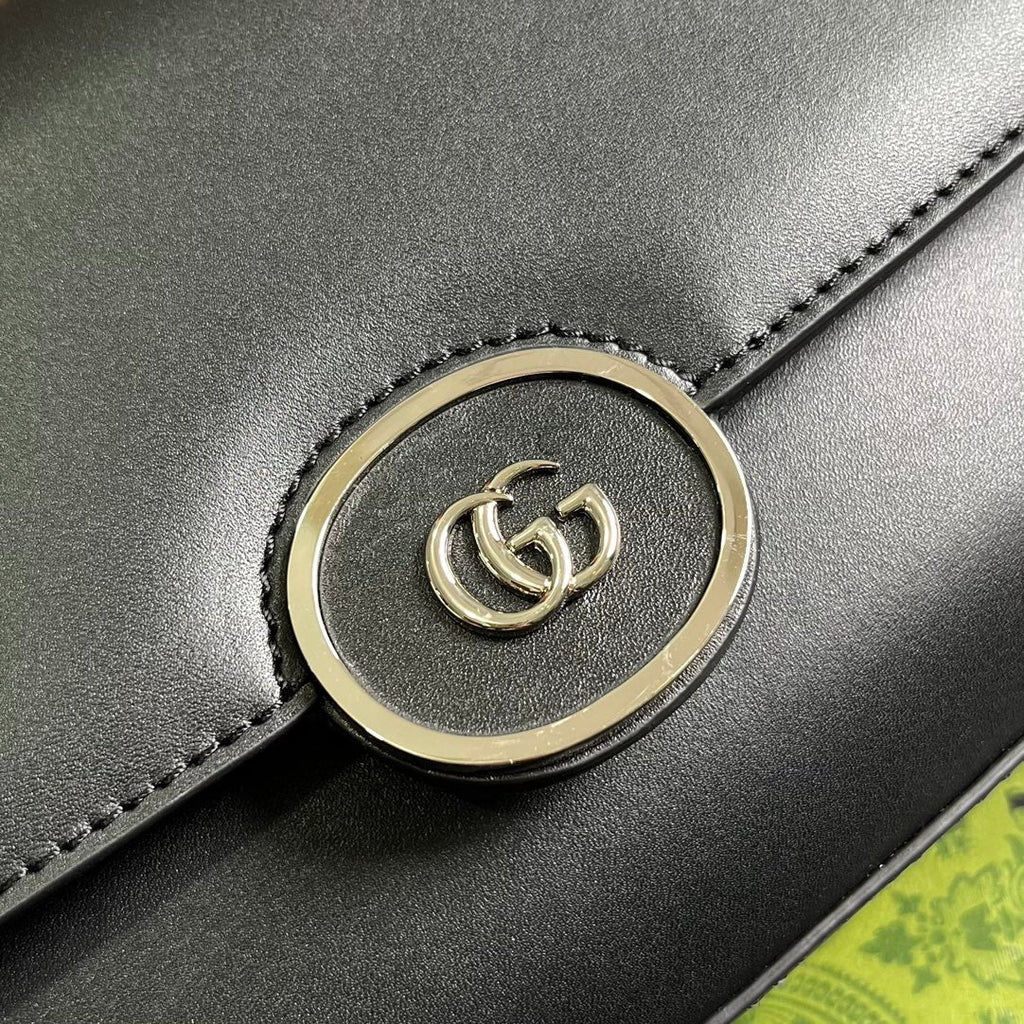 SAC À MAIN GG SMALL 27 EN CUIR DE VEAU NOIR