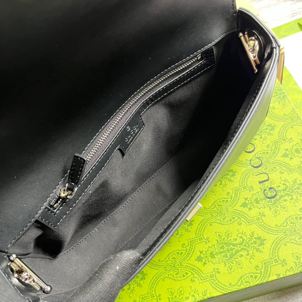 SAC À MAIN GG SMALL 27 EN CUIR DE VEAU NOIR