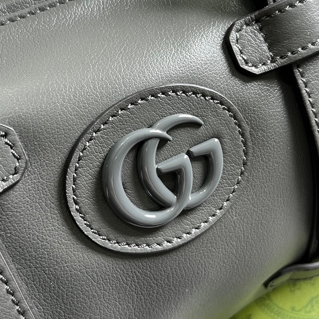 SAC DE VOYAGE GG PETIT 28 EN CUIR DE VEAU SOLIDE NOIR