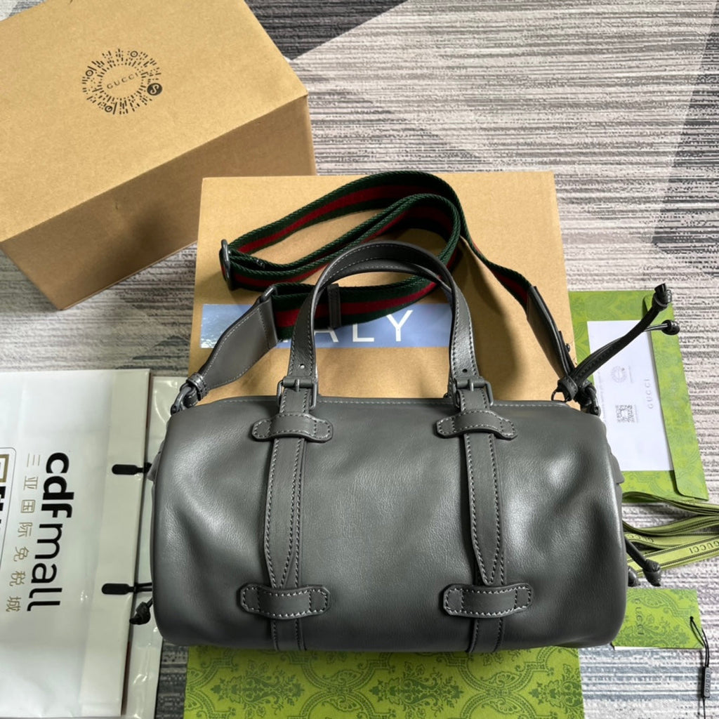SAC DE VOYAGE GG PETIT 28 EN CUIR DE VEAU SOLIDE NOIR