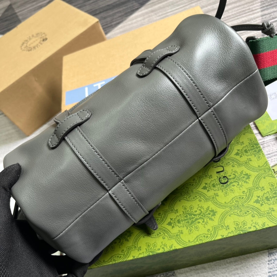 SAC DE VOYAGE GG PETIT 28 EN CUIR DE VEAU SOLIDE NOIR