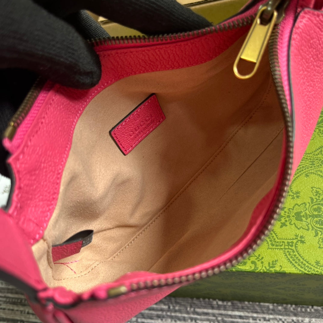 SAC À BANDOULIÈRE APHRODITE MINI 21 EN CUIR DE VEAU ROSE VIF