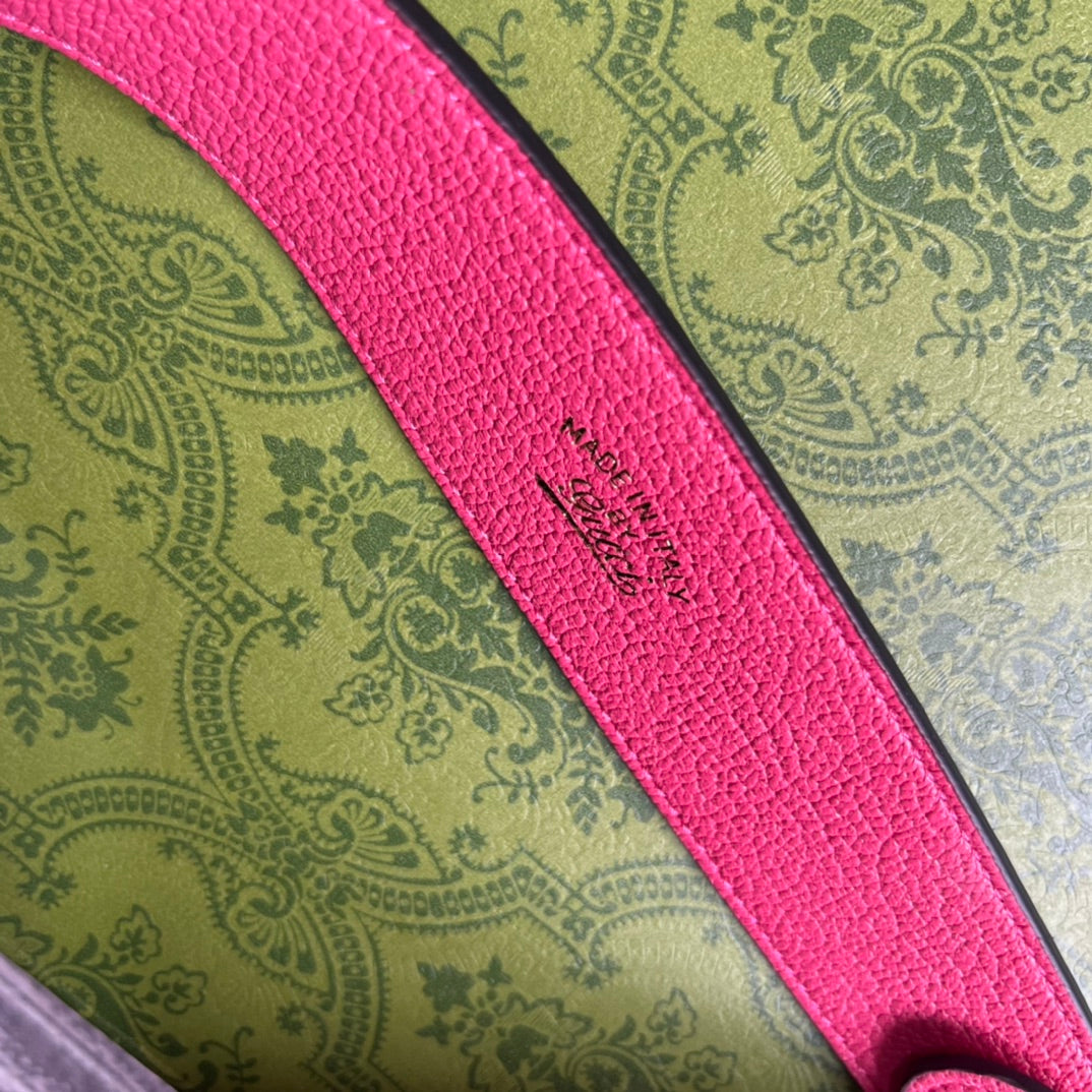 SAC À BANDOULIÈRE APHRODITE MINI 21 EN CUIR DE VEAU ROSE VIF