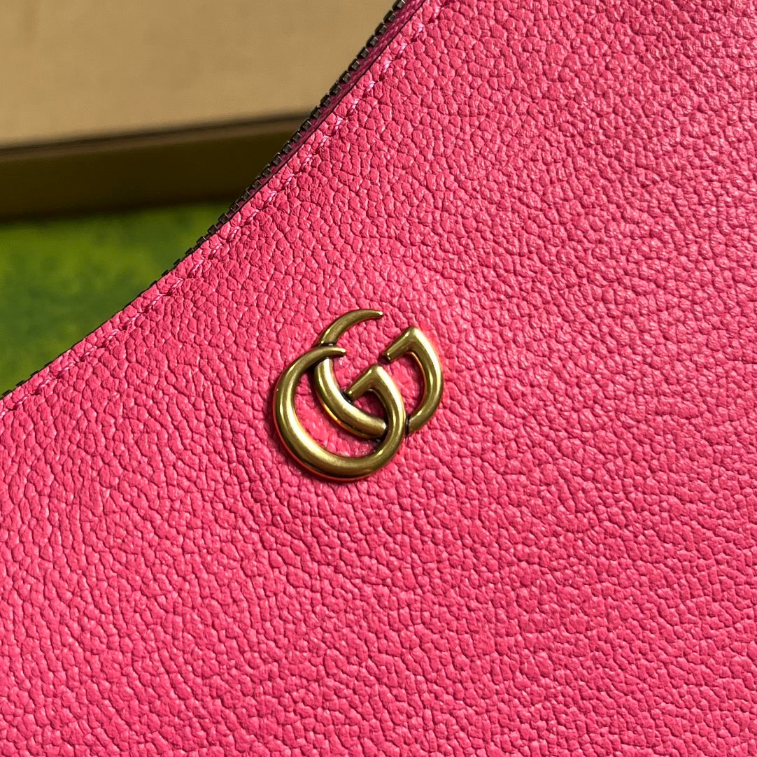 SAC À BANDOULIÈRE APHRODITE MINI 21 EN CUIR DE VEAU ROSE VIF