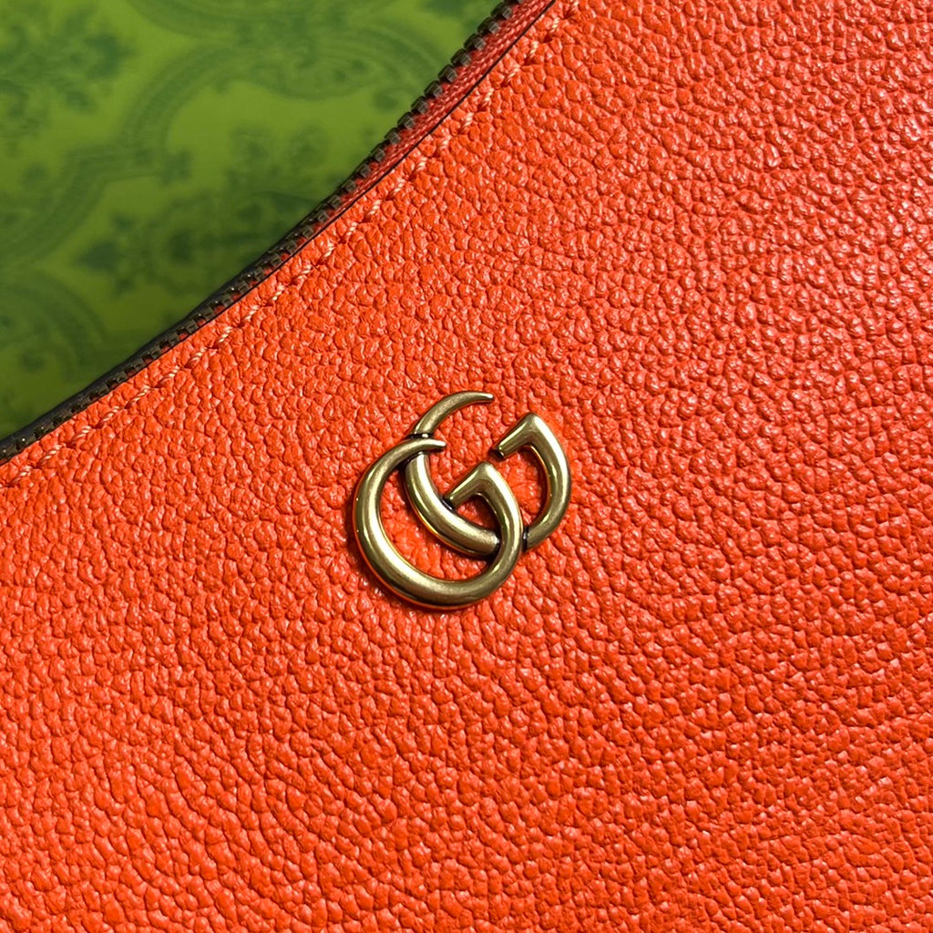SAC À BANDOULIÈRE APHRODITE MINI 21 EN CUIR DE VEAU ROUGE ORANGE