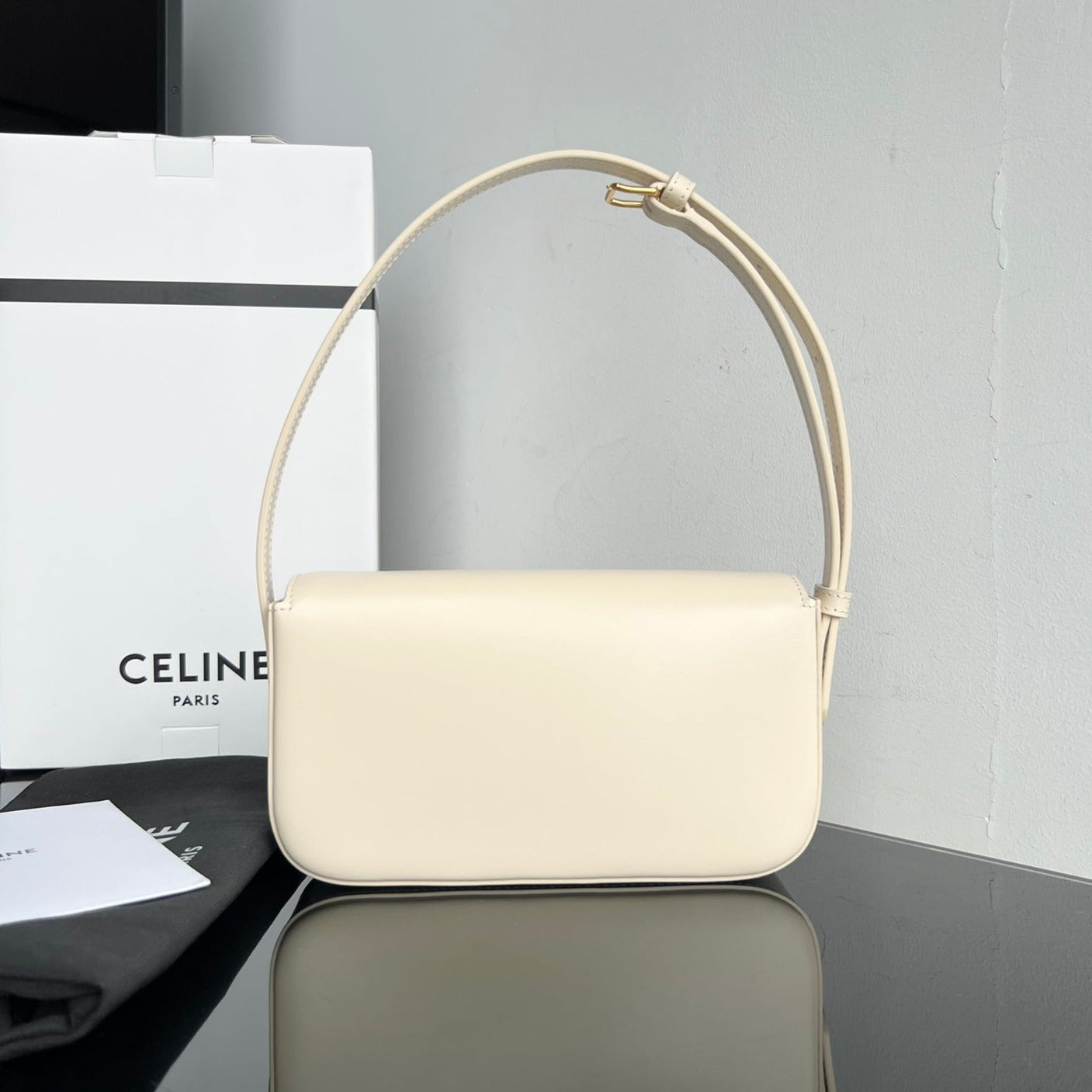 TRIOMPHE 20 CUIR DE VEAU BLANC CRÈME