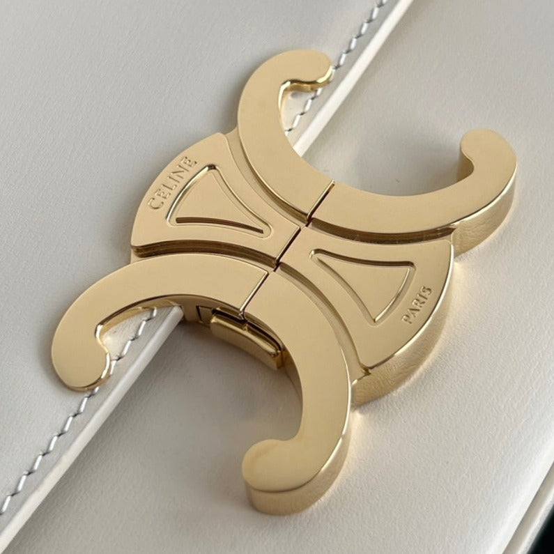 TRIOMPHE 20 CUIR DE VEAU BLANC CRÈME