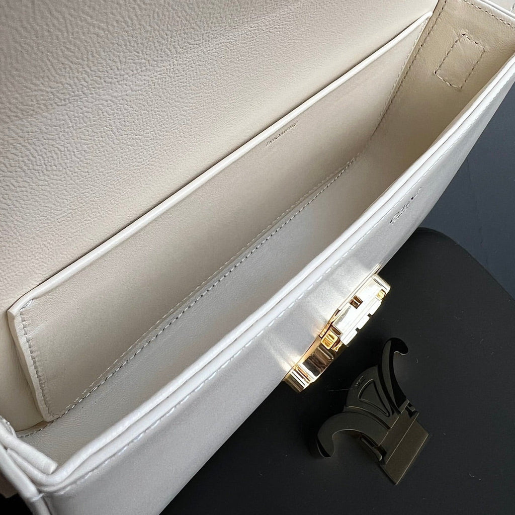 TRIOMPHE 20 CUIR DE VEAU BLANC CRÈME