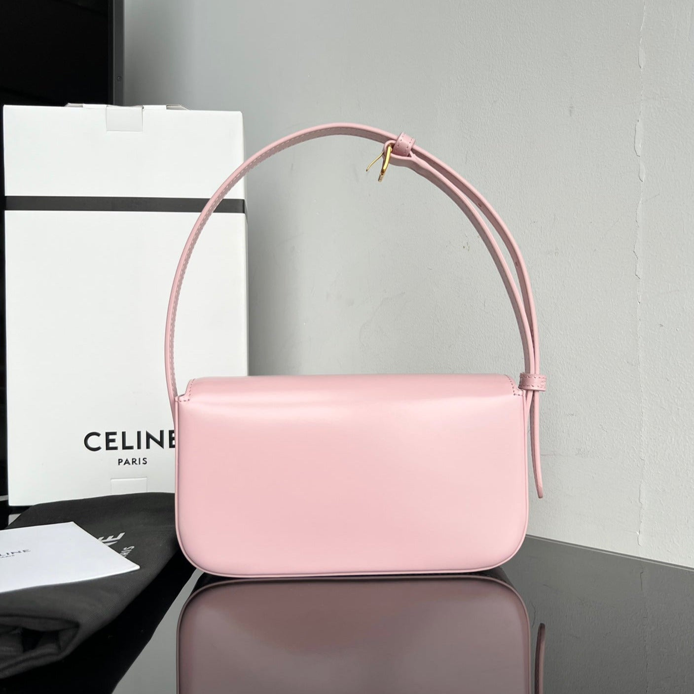 TRIOMPHE 20 CUIR DE VEAU ROSE PASTEL