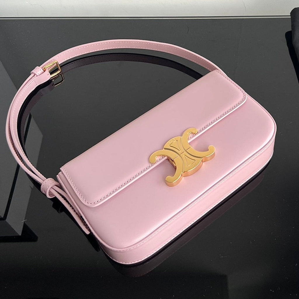TRIOMPHE 20 CUIR DE VEAU ROSE PASTEL
