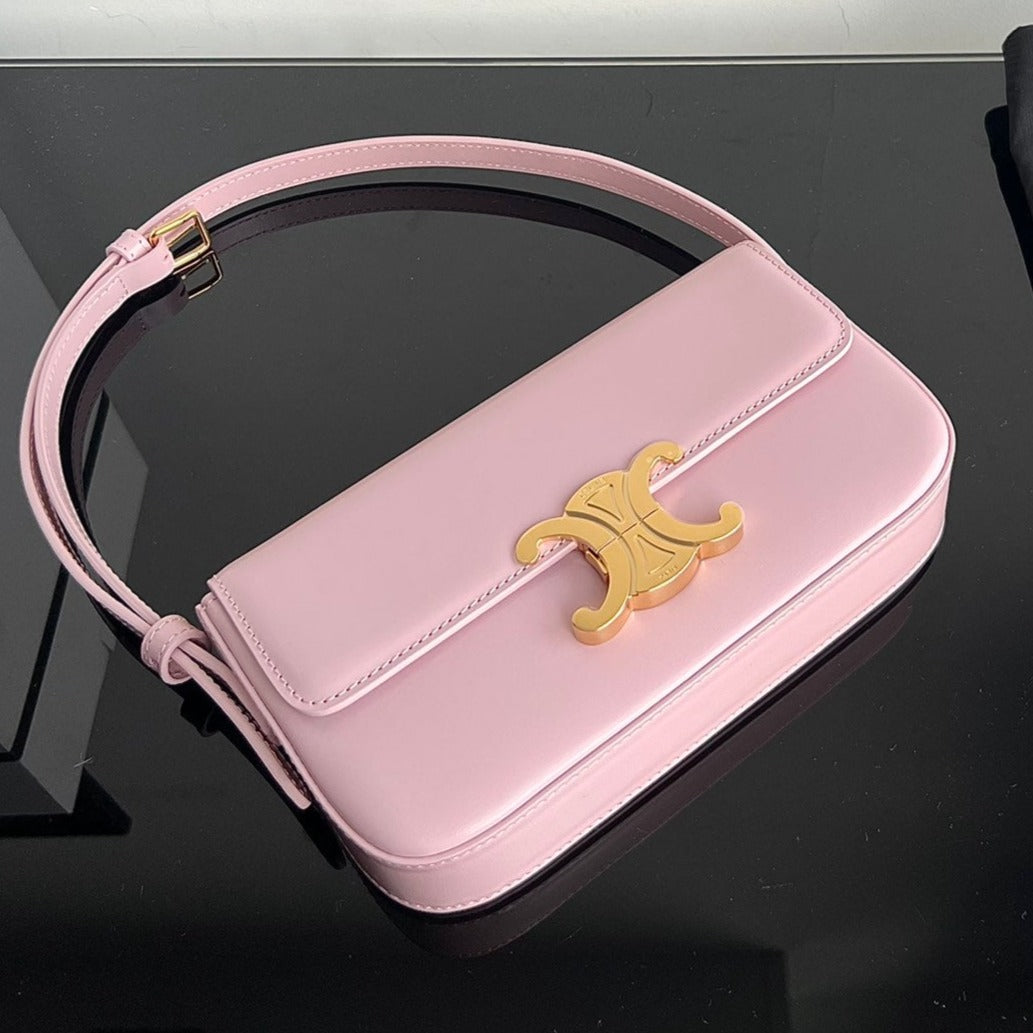 TRIOMPHE 20 CUIR DE VEAU ROSE PASTEL