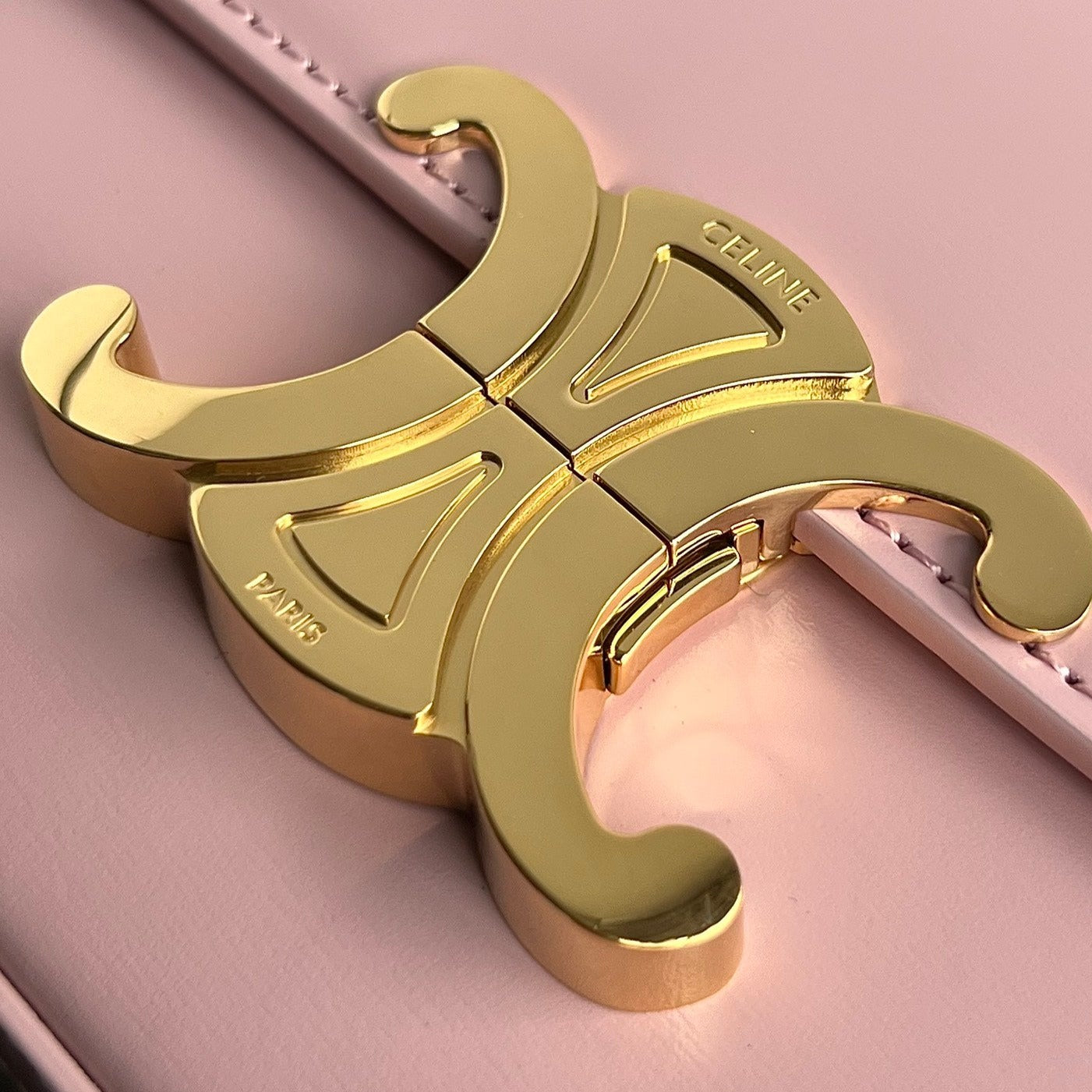 TRIOMPHE 20 CUIR DE VEAU ROSE PASTEL