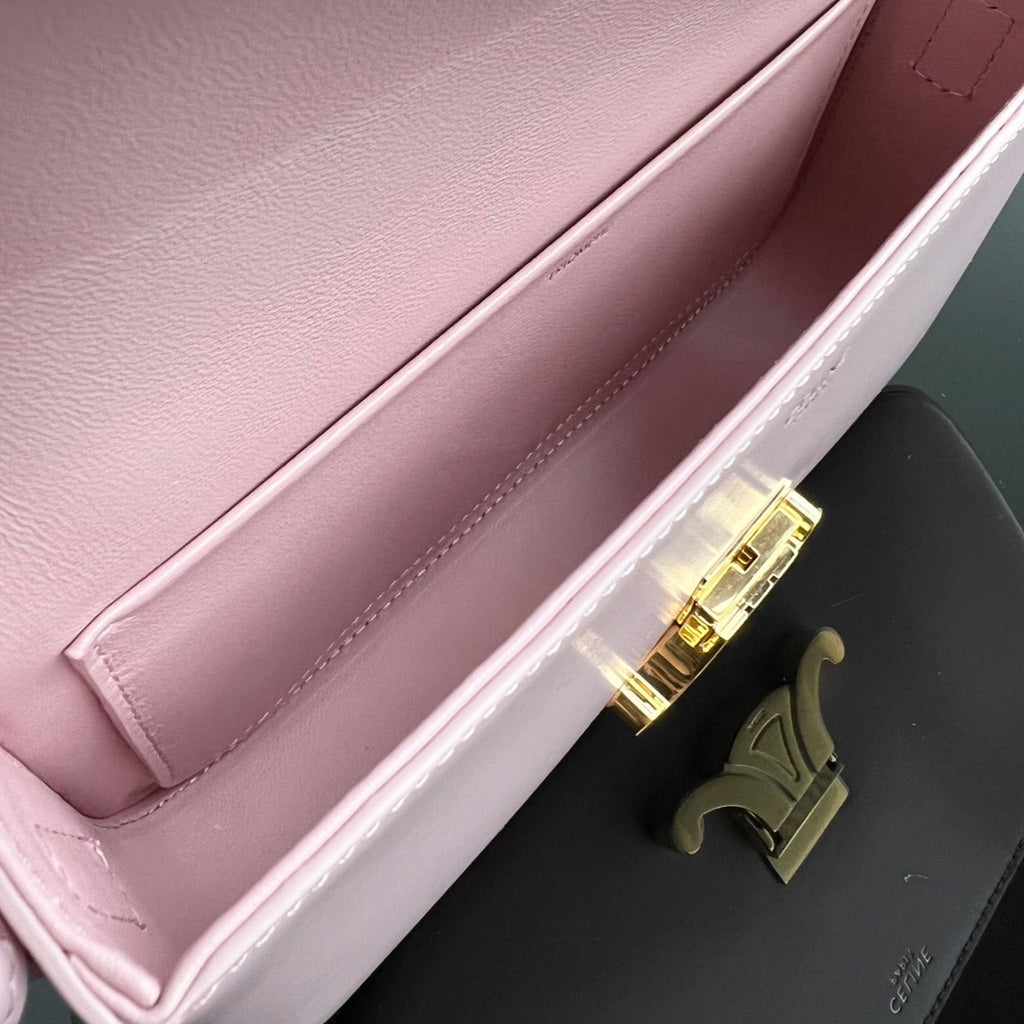TRIOMPHE 20 CUIR DE VEAU ROSE PASTEL