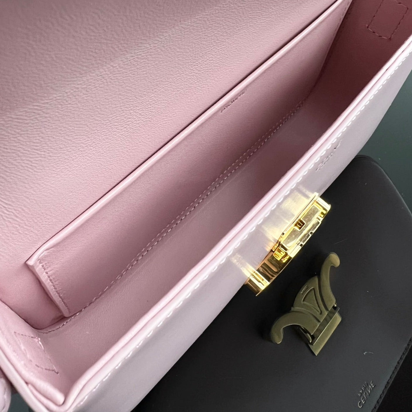 TRIOMPHE 20 CUIR DE VEAU ROSE PASTEL