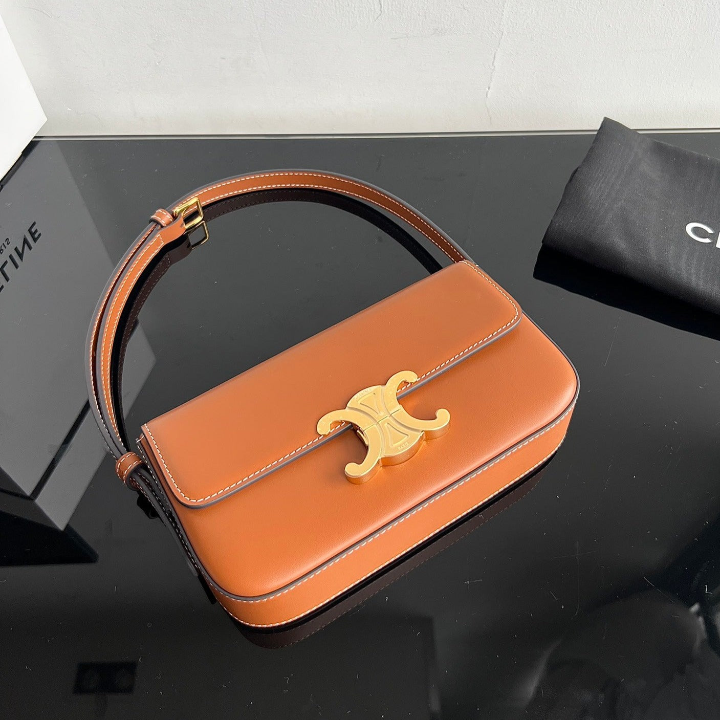 TRIOMPHE 20 CUIR DE VEAU ORANGE CIDRE