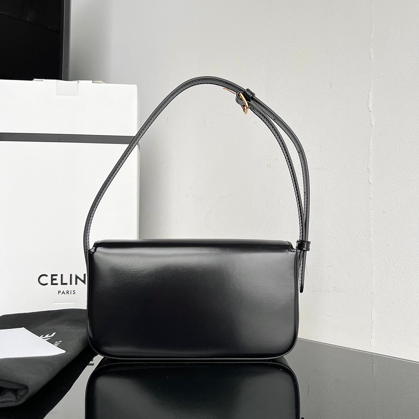 TRIOMPHE 20 CUIR DE VEAU NOIR