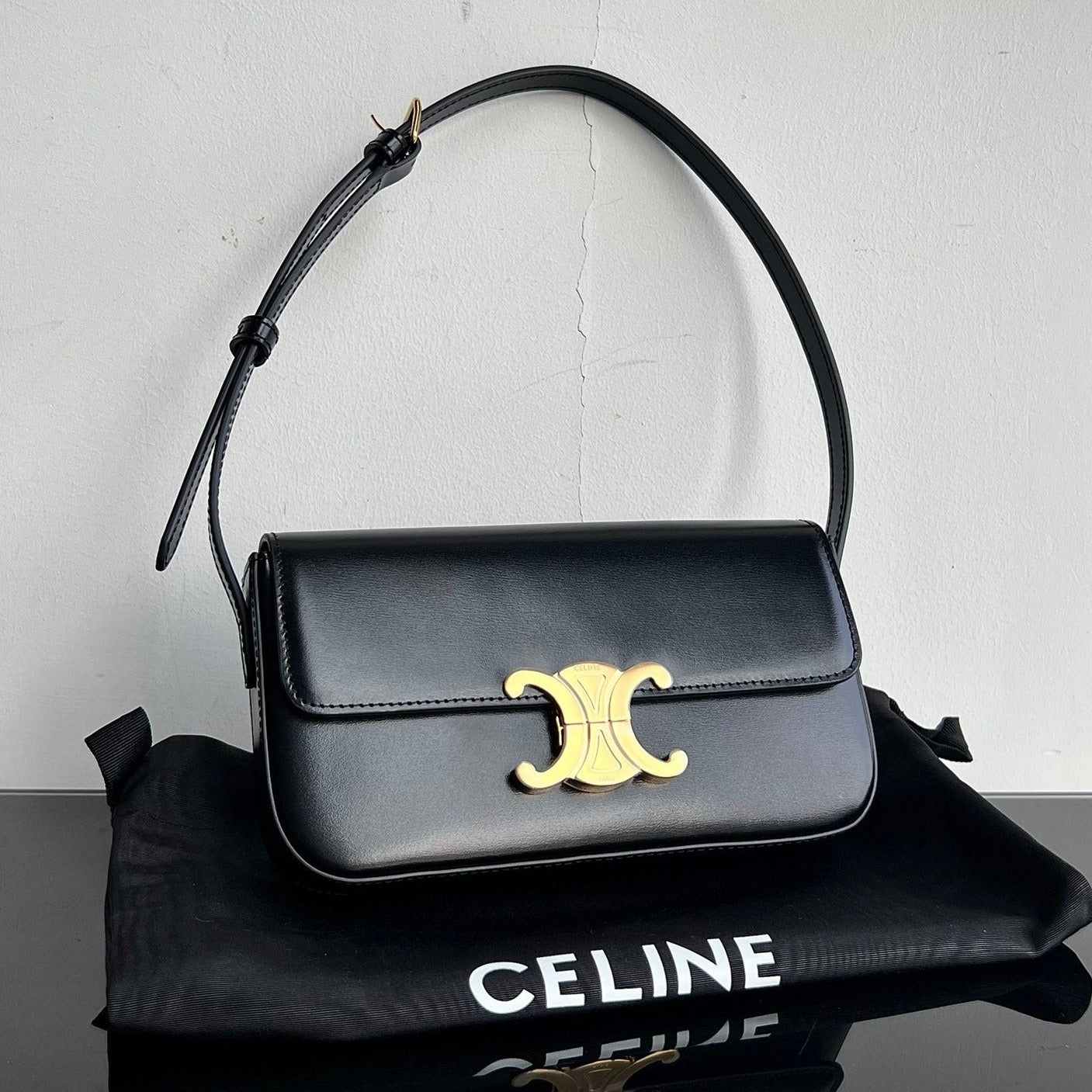 TRIOMPHE 20 CUIR DE VEAU NOIR