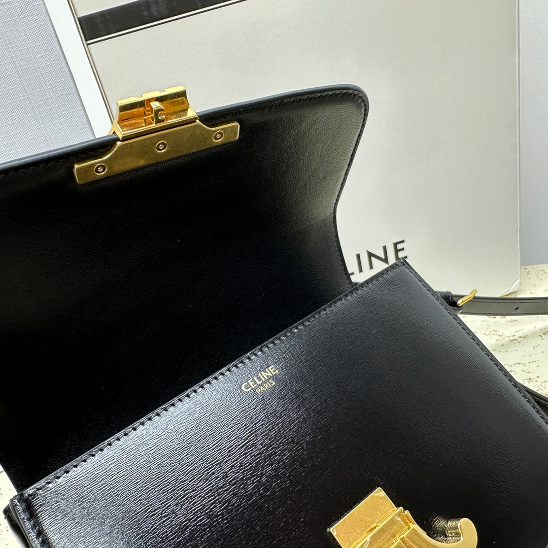 TEEN TRIOMPHE 18 NOIR CLAFSKIN ACIER DORÉ