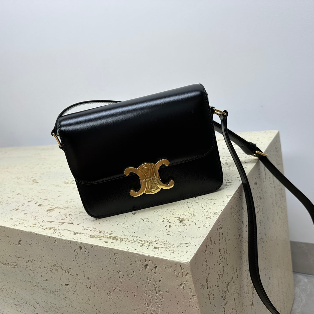 TEEN TRIOMPHE 18 NOIR CLAFSKIN ACIER DORÉ
