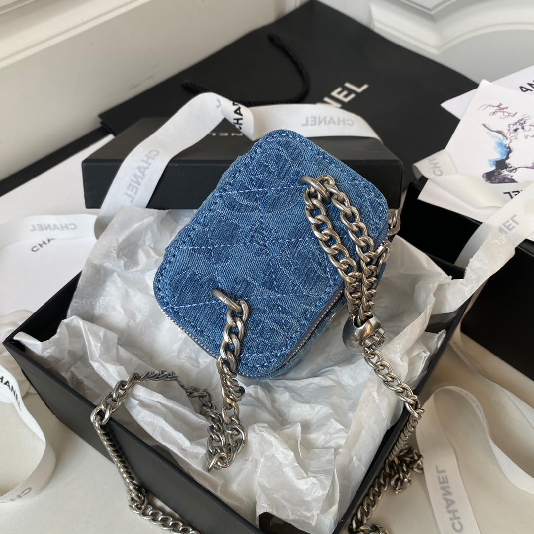 23P VANITY 11CM DENIM SILVER HARDWARE