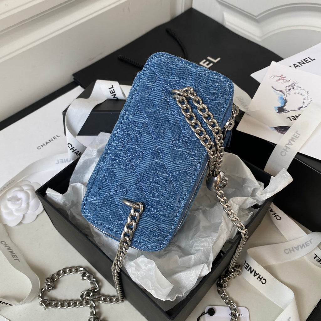 23P VANITY 17CM DENIM SILVER HARDWARE