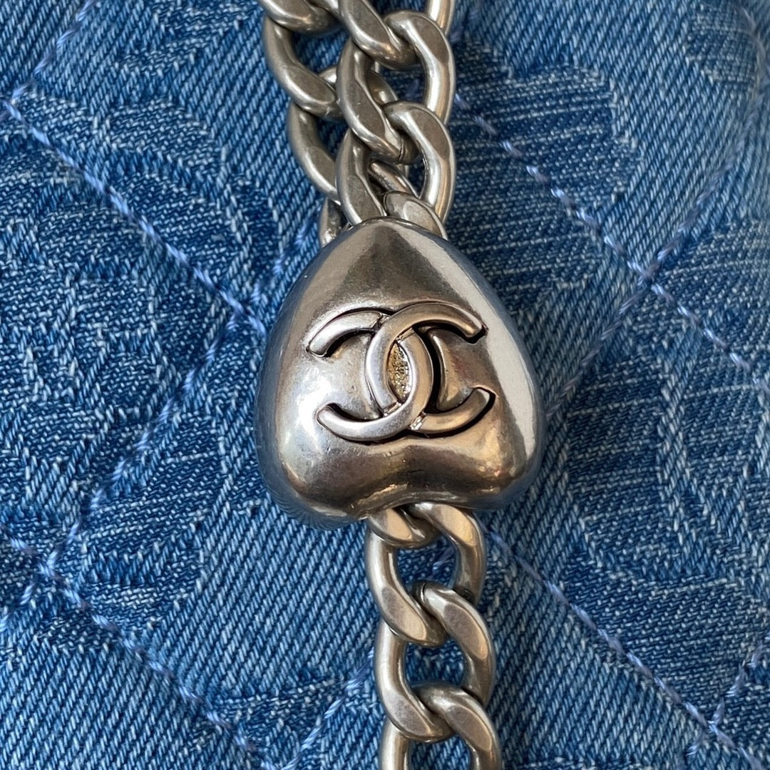 23P VANITY 17CM DENIM SILVER HARDWARE