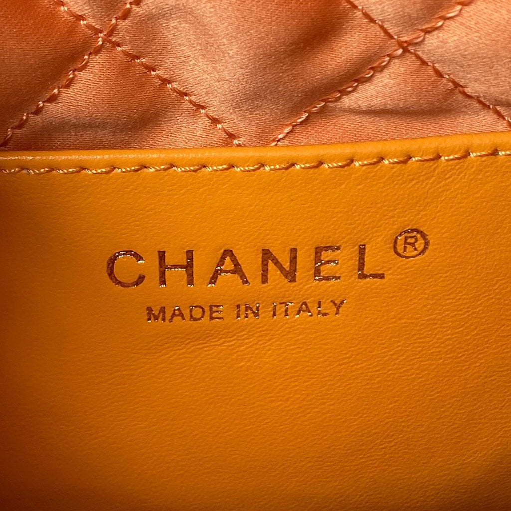 CC 24S HOBO 22 BAG 20CM ORANGE LAMBSKIN
