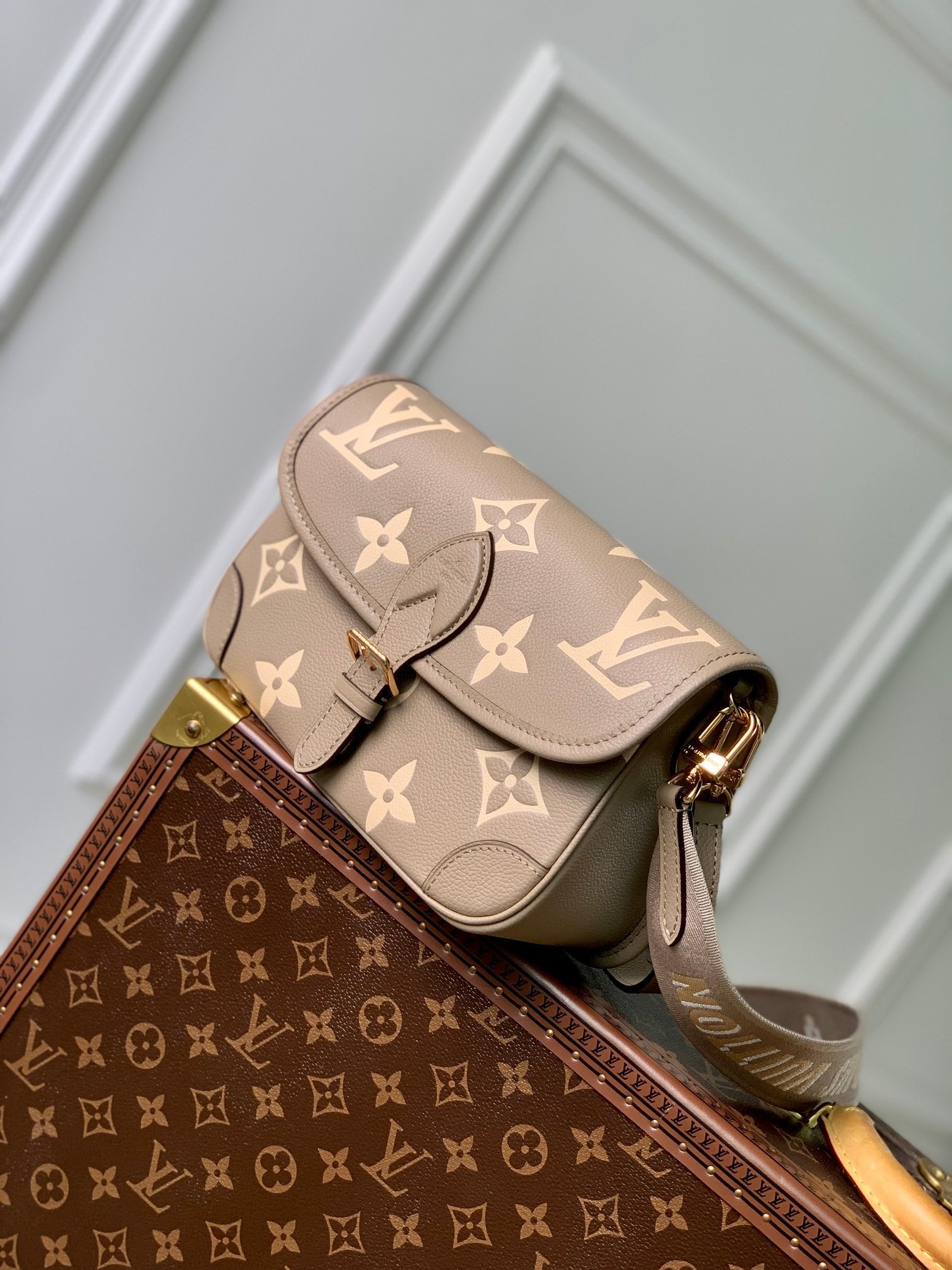 DIANE 24 DOVE CRÈME BIORCOLOR MONOGRAMME EMPREINTE CUIR