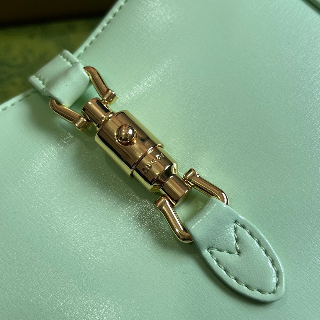 SAC À BANDOULIÈRE GG JACKIE MINI 19 EN CUIR DE VEAU VERT CLAIR