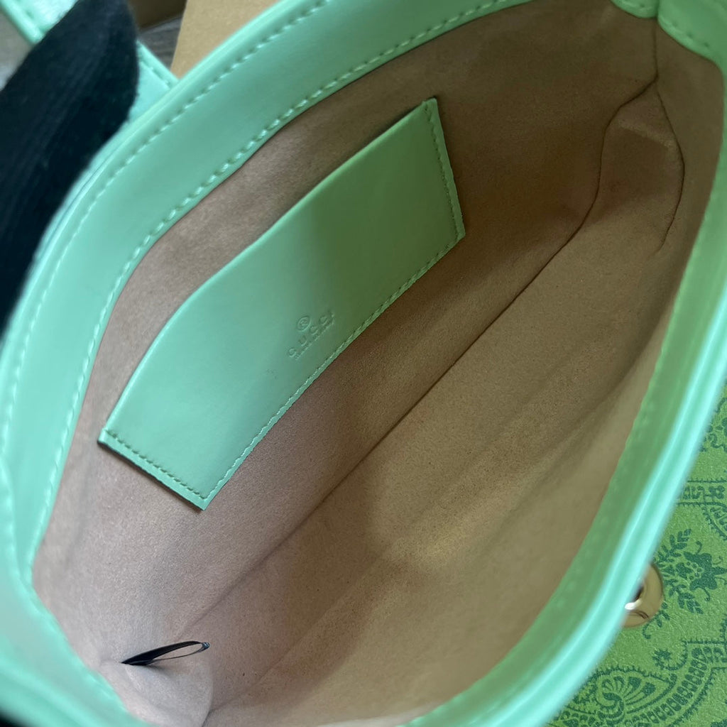 SAC À BANDOULIÈRE GG JACKIE MINI 19 EN CUIR DE VEAU VERT CLAIR