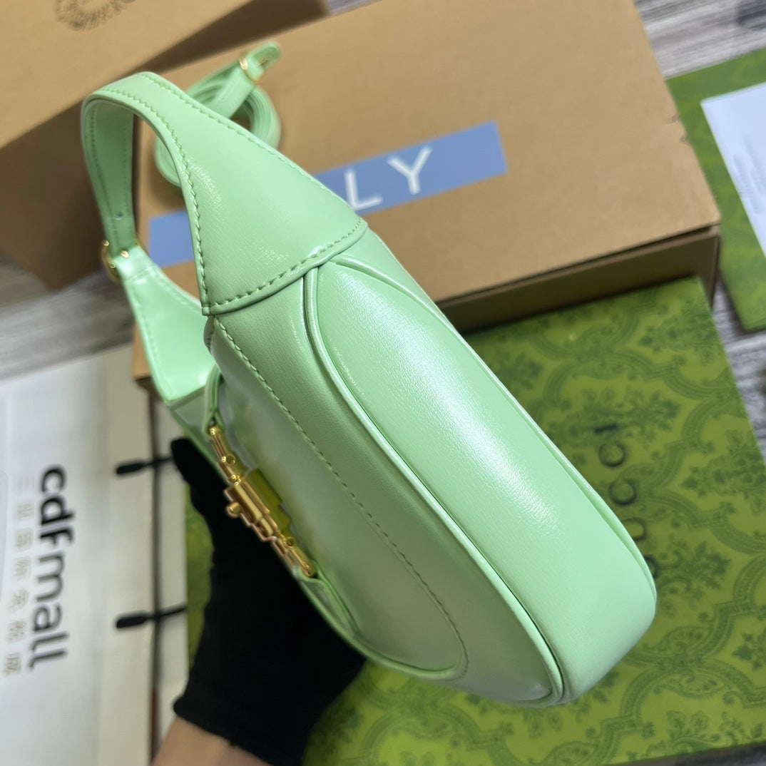 SAC À BANDOULIÈRE GG JACKIE MINI 19 EN CUIR DE VEAU VERT CLAIR